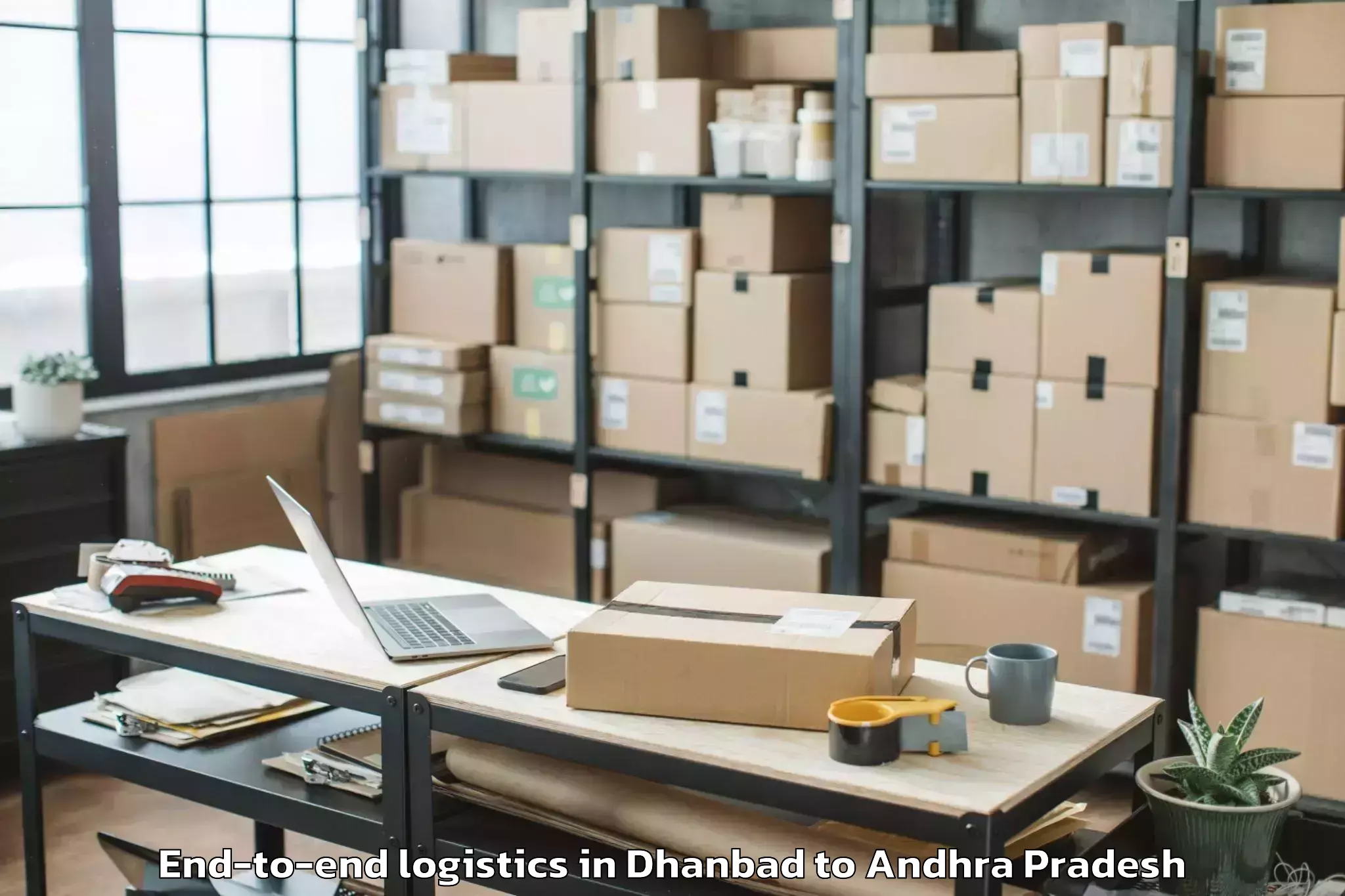 Trusted Dhanbad to Podili End To End Logistics